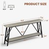 Sapphtopaz Entryway Table with 2 Tiers Storage Shelves Extra Long Console with Sturdy Metal Legs TV Stands for Living Room, Hallway, Bedroom - 4 of 4