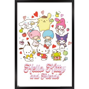 Trends International Hello Kitty and Friends - Kawaii Favorite Flavors Framed Wall Poster Prints - 1 of 4