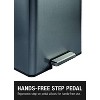 Rubbermaid 12 Gallon Stainless Steel Metal Front Step On Touchless Waste Basket Garbage Bin Trash Can for Kitchen Bathroom Bedroom, Charcoal - 2 of 4