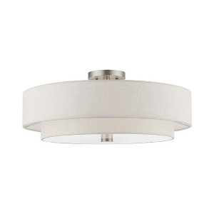 Livex Lighting Meridian 5 - Light Semi-Flush Mount in  Brushed Nickel - 1 of 3