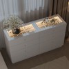 Famapy 8 Drawers Chest Dresser,Tempered Glass Top,2 Display Drawers with 9-Section,3-Color Led,Crystal Knobs,Bedroom/Closet Vanity Storage Cabinet - 2 of 4