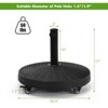 Tangkula 50lbs Round Resin Umbrella Base Rattan Designed Outdoor Umbrella Stand W/ Lockable Wheels - 4 of 4