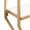 Kate and Laurel Adela Octagon MDF Accent Shelf, 41x8x19, Gold and White - 2 of 4
