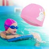 Unique Bargains Kid's Knitted PU Cartoon Carrot Rabbit Swim Cap 1 Pc - 2 of 4