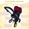 Baby Doll Car Seat Stroller Combo - Convertible 2 in 1 Doll Stroller and Car Seat for Kids with Adjustable Handle for Girls - 3 of 4