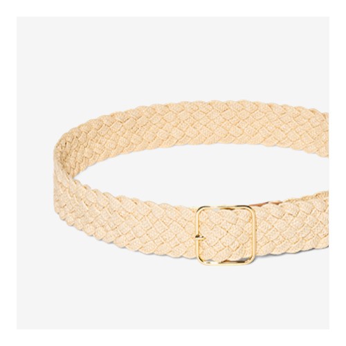 Women's Stretch Braided Straw Belt - A New Day™ Natural S