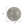 Gray Beige And Black Geometric Washable Indoor Outdoor Area Rug - 3 of 4