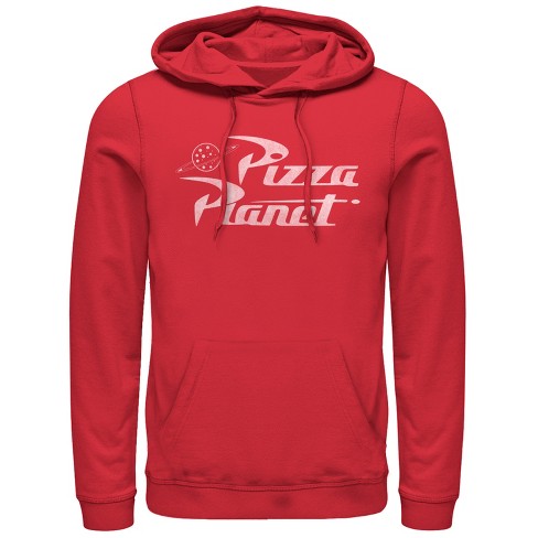 Men S Toy Story Pizza Planet Logo Pull Over Hoodie Target