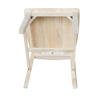 Ava White Wood High Slat Back Dining Chairs, Set of 2