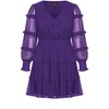 Women's Plus Size Daisy May Dress - royal purple | CITY CHIC - 4 of 4