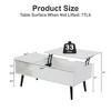 Kumasinova 39" Wood Lift Top Coffee Table,Storage Coffee Table with Hidden Compartment and Storage Shelf,Center Table for Living Room,Bedroom - 3 of 4