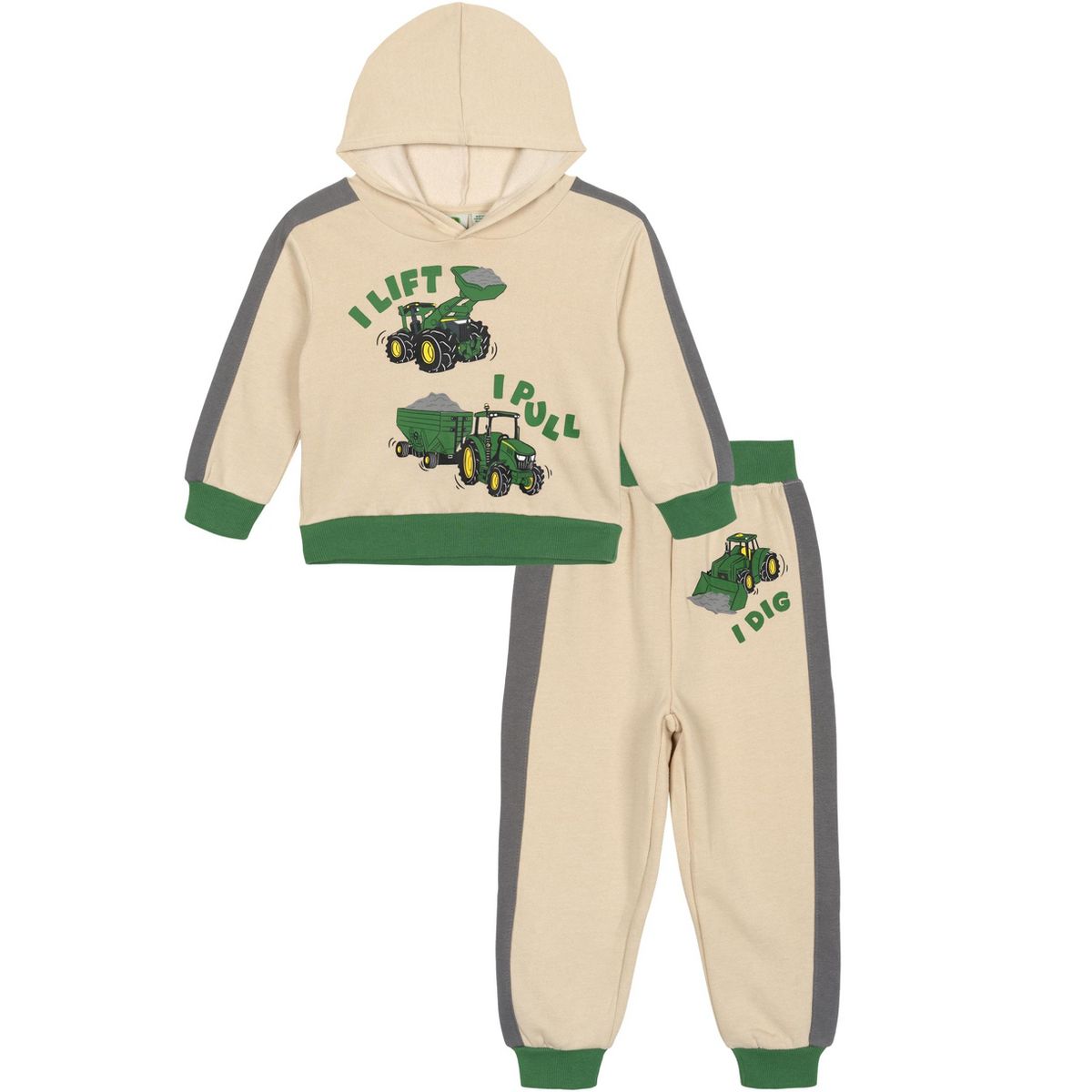 John Deere Toddler Boys' Fleece 2-Piece Hoodie and Joggers Set