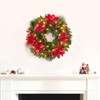 24" Christmas Wreath with Pine Cones , Front Door Christmas Wreath, Winter Christmas Decoration for Window Door Indoor Outdoor - 4 of 4