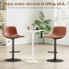 Infurnic Counter and Bar Stools, Upholstered Bar Stools Set with Adjustable Height Handle, for Kitchen and Dining Room, 2PCS, Brown, 16.1"*16.1"*31" - 3 of 4