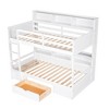 NicBex Twin Size Bunk Bed with Storage Shelves Bed Frame with Drawers, Guardrails and Ladder, No Spring Box Required - 3 of 4