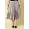 Women's Chic Pleated Satin Skirt for Plus Sizes | Sunburst Design - GILLI - 2 of 4