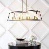35" 8-Light Liane Farmhouse Industrial Iron Linear LED Pendant Black/Brass Gold - JONATHAN Y: Modern Ceiling Fixture, UL Listed - 3 of 4