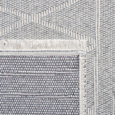 Gray 8' x 10' Flat Woven Synthetic Rectangular Rug