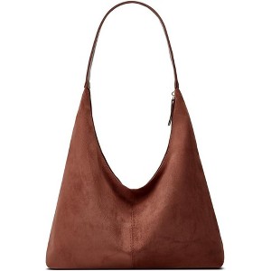 Trendy Suede Crescent Shoulder Bag Women Tote Bag Satchels Crossbody Purse Top-handle Travel Handbag - 1 of 4