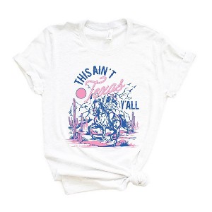 Simply Sage Market Women's This Ain't Texas Cowgirl Short Sleeve Graphic Tee - 1 of 3