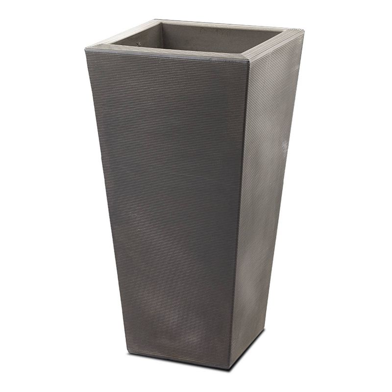 Crescent Garden 13" Wide Bowery Square Planter Pots, 1 of 5
