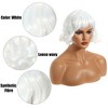 Unique Bargains Women's Curly Wigs 12" White with Wig Cap - 4 of 4