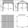 VisioGear Canopies and Gazebos,Hardtop Gazeb with Gable Canopy, Gazebo Pavilion for Patio Decks Backyard, Yellow, 165"*135.48"*111.36" - 2 of 4