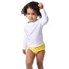 Gerber Baby and Toddler Long Sleeve Solid Swim Rashguard - White - 12 Months - 4 of 4