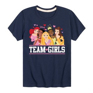 Girls' - Disney Princess - Team Girls Short Sleeve Graphic T-Shirt - 1 of 4