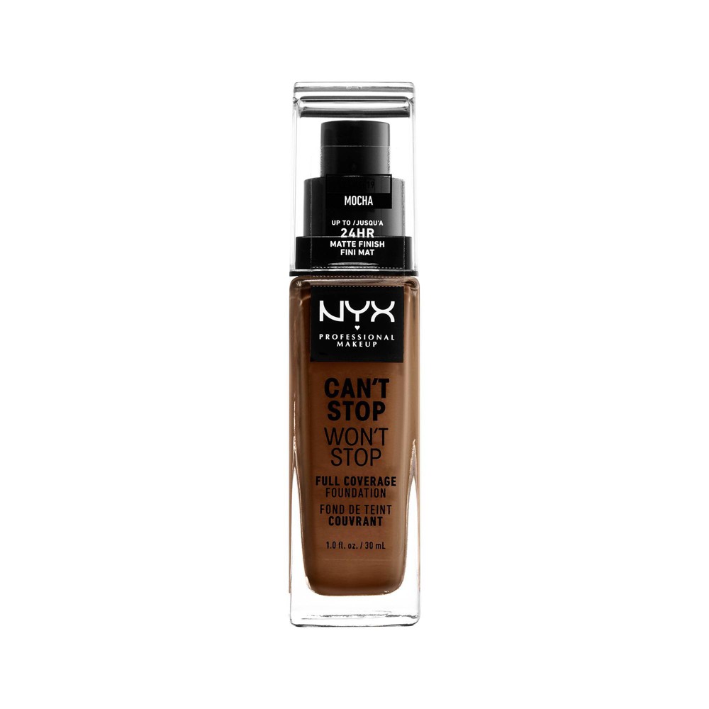 Photos - Foundation & Concealer NYX Professional Makeup Can't Stop Won't Stop 24Hr Full Coverage Matte Finish Foundation - 19 Mocha - 1 fl oz 