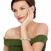 Ross-Simons 11-12mm Cultured Pearl and Carved Green Jade Chinese "Dragon" Bead Stretch Bracelet With 14kt Gold - 2 of 3
