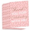 Big Dot of Happiness Pink Rose Gold Birthday - Happy Birthday Party Thank You Cards (8 count) - 2 of 4