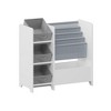Homy Casa Kids Toy Storage Organizer with Fabric Bins and Bookshelf, White - 4 of 4