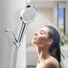 Cobbe Filtered Shower Head with Handheld, High Pressure 6 Spray Mode Showerhead, Water Softener Filters Beads for Hard Water - Remove Chlorine, Chrome - 2 of 4