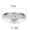 Slickblue Stainless Steel AAA CZ Ring, Classic Solitaire, Women’s High Polished Jewelry, Clear, Sizes 5-10 - 2 of 4