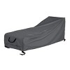 Outdoor Slope Chaise Lounge Cover,Waterproof UV-Resistant Polyester,Ventilated Patio Chair Protector with Handles and Drawstrings-Coolbibila - 3 of 4