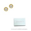 Adornia 14k Gold Plated Pearl Framed Earrings - 3 of 4