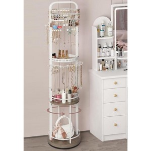 Jewelry Holder Organizer, Floor Jewelry Organizer,Rotating Large Hanging Jewelry Tree - 1 of 4