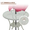 CLIHOME Patio Table Round Outdoor Coffee Table with Umbrella Hole - 4 of 4
