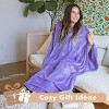 Tirrinia Women Wearable Blanket Cape Plush Fleece Throw Wrap Cover Indoors or Outdoors , 55x80 Inches - 4 of 4
