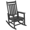 FURNIinspire Patio Accent Chairs Outdoor Rocking Chair, Oversized Rocking Chair, All Weather Resistant Porch Rocker, Gray, 35.04"*25.9"*41.34" - 4 of 4