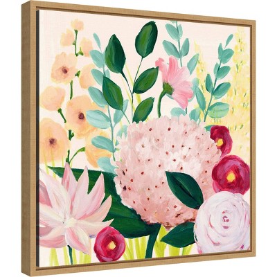 Grace Popp Floral Botanical Canvas Print with Wood Frame