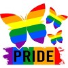 Adult Design By Humans Rainbow Butterflies Rainbow Pride By dnlribeiro88 T-Shirt - 2 of 2