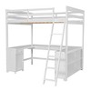 NicBex Twin/Full Size  Loft Bed with U-Shaped Desk,Space-Saving Twin Loft Bed with Drawers, Storage Shelves,Multifunctional Loft Bed for Kids & Teens - 2 of 4