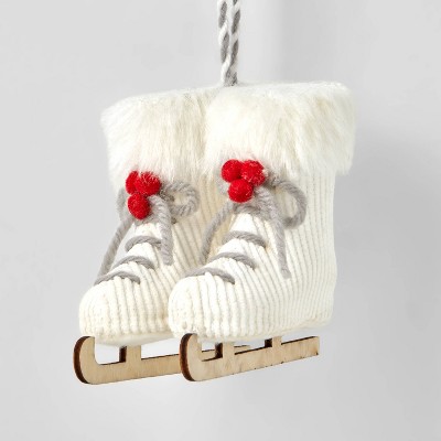 Knit Skates Christmas Tree Ornament White - Wondershop™