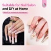 Saviland 3-Pc Acrylic Brush Set: #8/10/14 Pro Nail Brushes for Sculpting & 3D Art - Pink Handle Extension Kit - 4 of 4