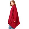 Woman Within Women's Plus Size Fringed Shawl Collar Fleece Jacket - 4 of 4