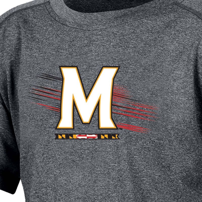 NCAA Maryland Terrapins Boys&#39; Gray Poly T-Shirt, 3 of 4