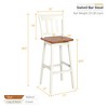 Costway Set of 2 Swivel Bar Stools 30.5'' Pub Height Dining Bar Chairs Cream - 4 of 4