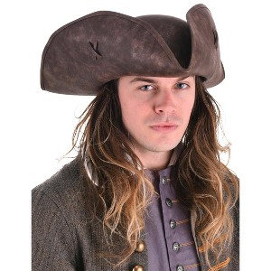 HalloweenCostumes.com One Size Fits Most   Jack Sparrow Pirates of the Caribbean Authentic Hat, Brown - 1 of 4